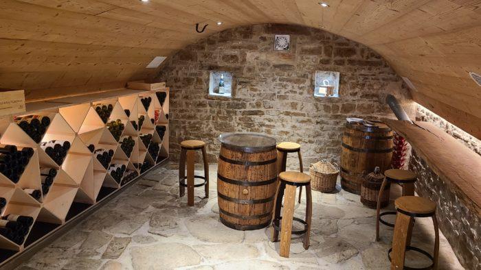 Agencement dans une cave à vin